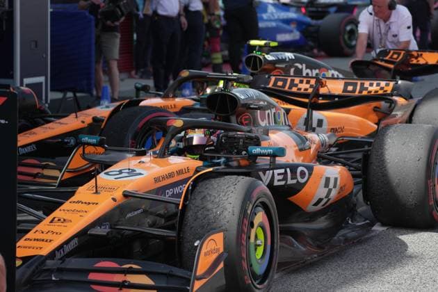 01.06.2025, Circuit de Catalunya, Barcelona, Formel 1 Aramco Grand Prix von Spanien 2025 , im Bild Sieger Oscar Piastri (AUS), McLaren F1 Team (Photo by Hasan Bratic DeFodi Images)