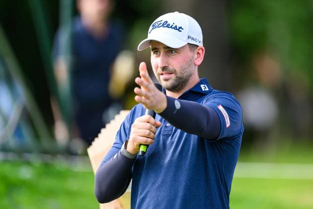 GOLF - Austrian Alpine Open HENNDORF,AUSTRIA,01.JUN.25 - GOLF - DP World Tour, Austrian Alpine Open, Golfclub Gut Altentann. Image shows Nicolai Von Dellingshausen (GER) at the award ceremony.  GEPAxpictures xChristianxMoser