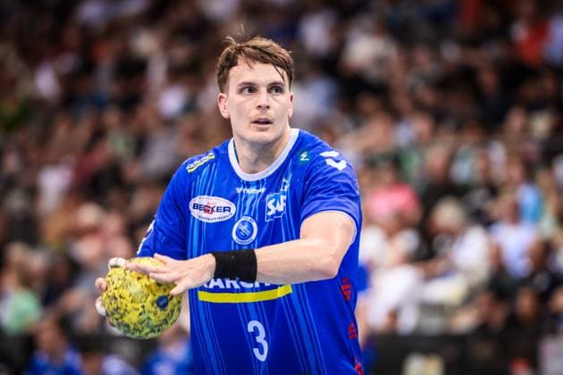 Max Haefner (TVB Stuttgart, 03) GER, TVB Stuttgart - Fuechse Berlin, Handball, Bundesliga, HBL, 32. Spieltag, Spielzeit 2024 2025, 01.06.2025 GER, TVB Stuttgart - Fuechse Berlin, Handball, Bundesliga, HBL, 32. Spieltag, Spielzeit 2024 2025, 01.06.2025 Stuttgart Copyright: xSandyxDinkelackerx EP_SDR