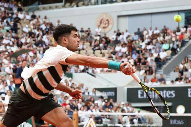 TENNIS : Roland Garros 2025 - Internationaux de France - 01 06 2025 Ben Shelton (USA) Vs Carlos Alcaraz (ESP) ParisFrance  Copyright: xMichtofx