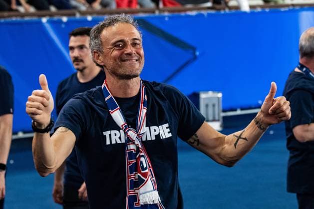 FOOTBALL : Celebration du titre de Champions d™europe du Paris SG - 01 06 2025 Luis Enrique ParisFrance  Copyright: xBaptistexAutissierx