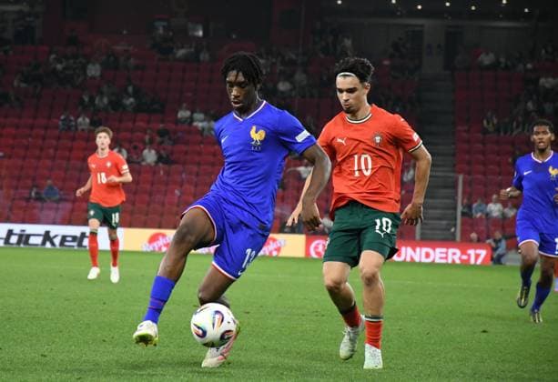 France v Portugal - 2025 UEFA Under 17 Euro Final TIRANA, ALBANIA - JUNE 1: Portugal and France face off in the final match of the UEFA Under-17 European Championship, EM, Europameisterschaft at the National Arena in Tirana, Albania, on June 1, 2025. Portugal win the UEFA Under-17 European Championship. Olsi Shehu Anadolu Tirana World. Editorial use only. Please get in touch for any other usage.  Copyright: x2025xAnadoluxOlsixShehux