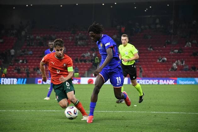 France v Portugal - 2025 UEFA Under 17 Euro Final TIRANA, ALBANIA - JUNE 1: Portugal and France face off in the final match of the UEFA Under-17 European Championship, EM, Europameisterschaft at the National Arena in Tirana, Albania, on June 1, 2025. Portugal win the UEFA Under-17 European Championship. Olsi Shehu Anadolu Tirana World. Editorial use only. Please get in touch for any other usage.  Copyright: x2025xAnadoluxOlsixShehux
