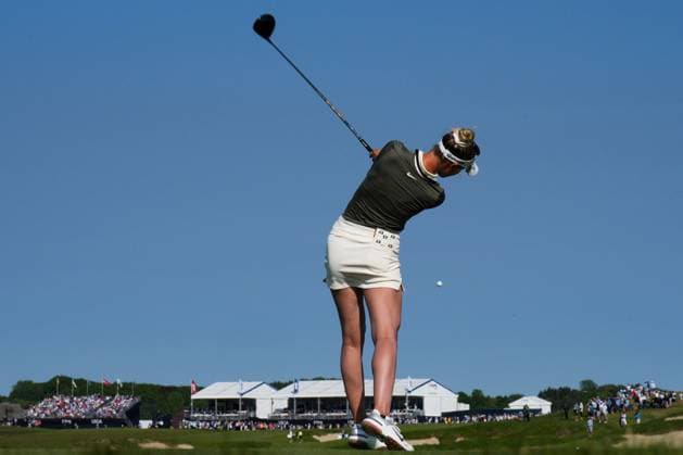June 1, 2025, Erin, Wi, USA: NELLY KORDA of the United States tees of on the 18t hole during the final round round of the 2025 LPGA, Golf Damen U.S. Womens Open at Erin Hills Golf Course in Erin, Wis. Korda finished in a two-way tie with Rio Takeda of Japan for second, with an overall score of five under. Erin USA - ZUMAb262 20250601_znp_b262_004 Copyright: xJeffxM.xBrownx