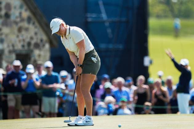 June 1, 2025, Erin, Wi, USA: MAJA STARK of Sweden strokes a putt on the ninth hole during the final round round of the 2025 LPGA, Golf Damen U.S. Womens Open at Erin Hills Golf Course in Erin, Wis. Stark became the third Swede to win the tournament in its 80-year history, finishing seven under. Erin USA - ZUMAb262 20250601_znp_b262_012 Copyright: xJeffxM.xBrownx