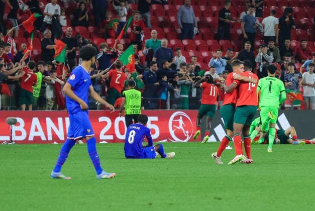 June 1, 2025, Tirana, Tirana, Albania: Players of Portugal celebrate after winning the UEFA European Under-17 Championship final match between France and Portugal, in Tirana, Albania on 1 June, 2025 Tirana Albania - ZUMAb266 20250601_zip_b266_012 Copyright: xArmandoxBabanix