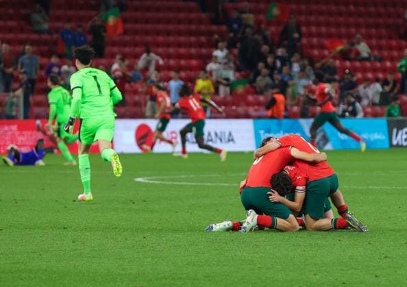 June 1, 2025, Tirana, Tirana, Albania: Players of Portugal celebrate after winning the UEFA European Under-17 Championship final match between France and Portugal, in Tirana, Albania on 1 June, 2025 Tirana Albania - ZUMAb266 20250601_zip_b266_013 Copyright: xArmandoxBabanix