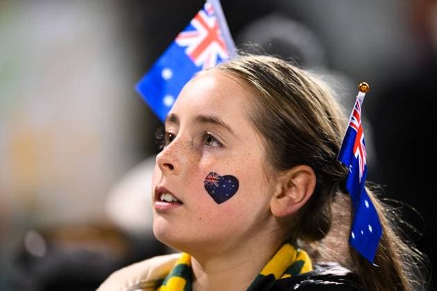 SOCCER AUSTRALIA ARGENTINA, A young fan reacts ahead of the Women s friendly international soccer match between Australia and Argentina at GIO Stadium in Canberra, Monday, June 2, 2025. ( NO ARCHIVING, EDITORIAL USE ONLY CANBERRA AUSTRALIAN CAPITAL TERRITORY AUSTRALIA  Copyright: xLUKASxCOCHx 20250602160470613966