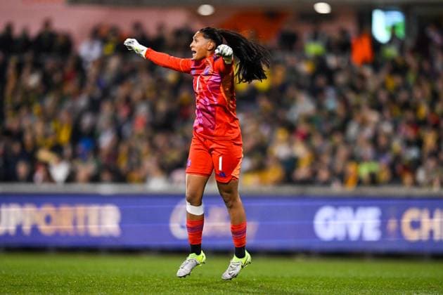 SOCCER AUSTRALIA ARGENTINA, Solana Pereyra of Argentina celebrates a goal by Kishi Nunez of Argentina during the Women s friendly international soccer match between Australia and Argentina at GIO Stadium in Canberra, Monday, June 2, 2025. ( NO ARCHIVING, EDITORIAL USE ONLY CANBERRA AUSTRALIAN CAPITAL TERRITORY AUSTRALIA  Copyright: xLUKASxCOCHx 20250602152261535804