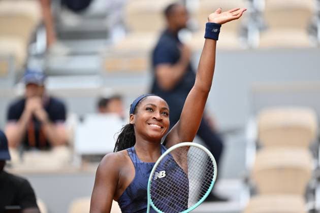 2025 Roland-Garros - Day 9 PARIS, FRANCE - JUNE 02: Coco Gauff of United States celebrates after winning her fourth round match against Ekaterina Alexandrova during the Women s Singles match on Day Nine of the 2025 French Open at Roland Garros on June 02, 2025 in Paris, France. Mustafa Yalcin Anadolu Paris France. Editorial use only. Please get in touch for any other usage.  Copyright: x2025xAnadoluxMustafaxYalcinx