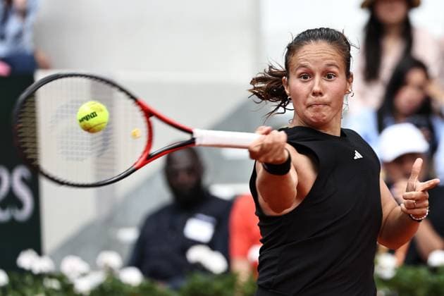 Daria Kasatkina, AUS, during fourth round of 2025 French Open at Roland Garros, Paris, 02 06 2025; -