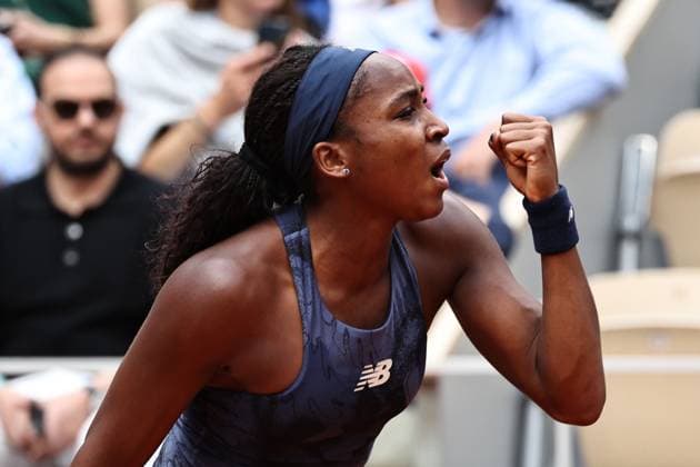 Coco Gauff, USA, during fourth round of 2025 French Open at Roland Garros, Paris, 02 06 2025; -
