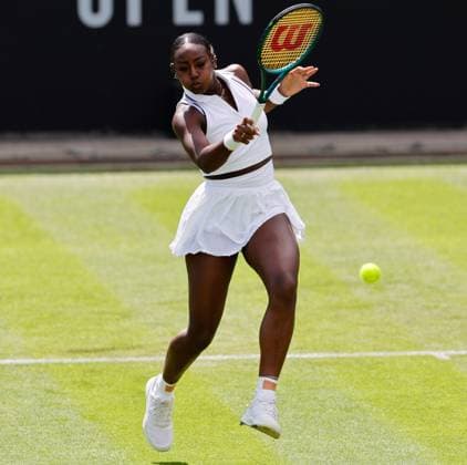 2nd June 2025; Edgbaston Priory Club, Birmingham, England: Lexus Birmingham Open Tennis, Day 1; Alycia Parks (USA) forehand in her womens singles match against Mimi& xa0;Xu& xa0;(GBR)  ActionPlus12797597 RogerxEvans