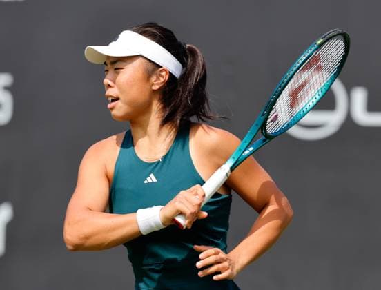 2nd June 2025; Edgbaston Priory Club, Birmingham, England: Lexus Birmingham Open Tennis, Day 1; Mimi& xa0;Xu& xa0;(GBR) in her womens singles match against Alycia Parks (USA)  ActionPlus12797584 RogerxEvans