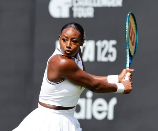 2nd June 2025; Edgbaston Priory Club, Birmingham, England: Lexus Birmingham Open Tennis, Day 1; Alycia Parks (USA) backhand in her womens singles match against Mimi& xa0;Xu& xa0;(GBR)  ActionPlus12797588 RogerxEvans
