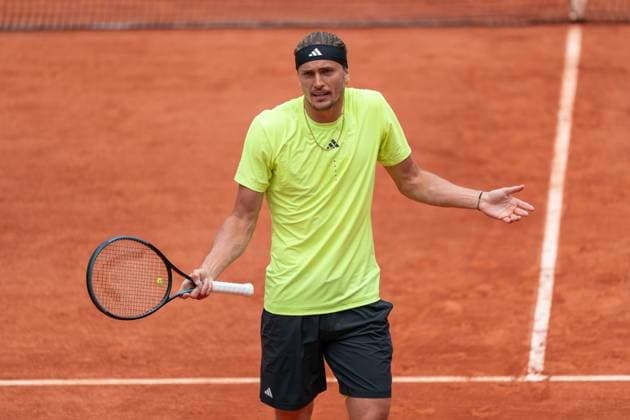 Sport Bilder des Tages 2025-06-02 French Open Roland Garros PARIS, FRANCE - JUNE 2: Alexander Zverev of Germany during the French Open at Roland Garros on June 2, 2025 in Paris, France. Paris Roland Garros France Content not available for redistribution in The Netherlands directly or indirectly through any third parties. Copyright: xMarleenxFouchierx