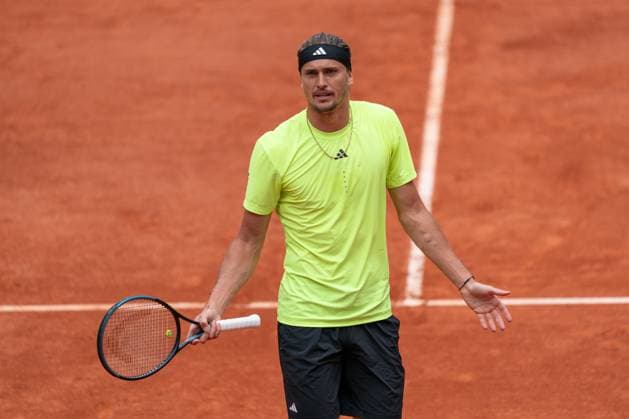 2025-06-02 French Open Roland Garros PARIS, FRANCE - JUNE 2: Alexander Zverev of Germany during the French Open at Roland Garros on June 2, 2025 in Paris, France. Paris Roland Garros France Content not available for redistribution in The Netherlands directly or indirectly through any third parties. Copyright: xMarleenxFouchierx