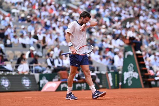 2025 Roland-Garros - Day 9 PARIS, FRANCE - JUNE 02: Novak Djokovic (not seen) of Serbia competes with Cameron Norrie of United Kingdom during the Men s Singles Fourth Round match on Day Nine of the 2025 French Open at Roland Garros on June 02, 2025 in Paris, France. Mustafa Yalcin Anadolu Paris France. Editorial use only. Please get in touch for any other usage.  Copyright: x2025xAnadoluxMustafaxYalcinx