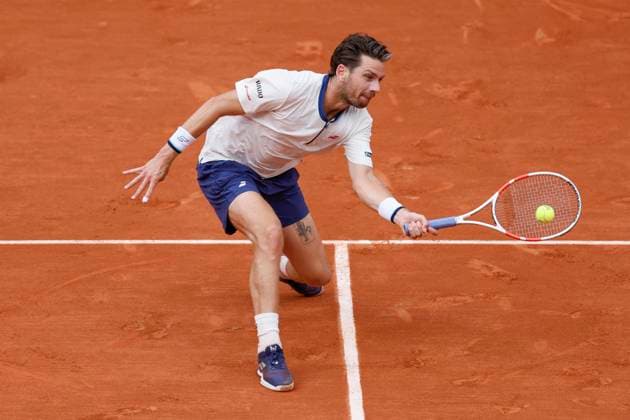 June 2, 2025, Paris, Paris, France: Cameron Norrie (GBR) in action during the tennis Grand Slam of Roland Garros 2025, after the match between Cameron Norrie (GBR) and Novak Djokovic (SRB) at Roland Garros Stadium - on June 02 2025.Paris - France Paris France - ZUMAb253 20250602_zsp_b253_173 Copyright: xLoicxBaratouxx