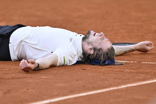 2025 Roland-Garros - Day 9 PARIS, FRANCE - JUNE 2: Aleksandr Bublik of Kazakhstan competes against Jack Draper (not seen) of United Kingdom during Men s Singles Fourth Round match on Day Nine of the 2025 French Open at Court Suzanne Lenglen in Paris, France on June 2, 2025. Burak Akbulut Anadolu Paris France. Editorial use only. Please get in touch for any other usage.  Copyright: x2025xAnadoluxBurakxAkbulutx