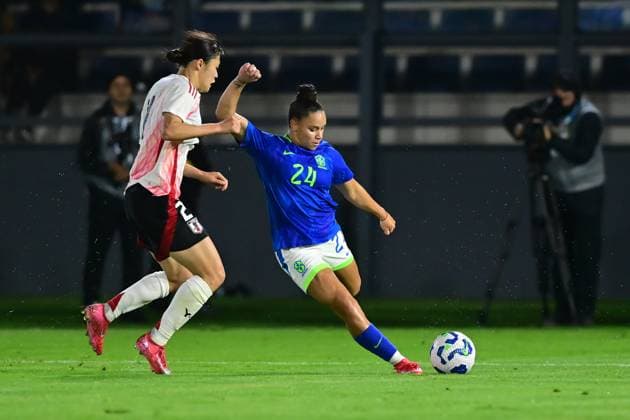 Fußball, Frauen, Länderspiel, Brasilien - Japan Cicero de Souza Marques Braganca Paulista (SP), 02 06 2025 - Friendly BRAZIL X JAPAN - Friendly match between Brazil x Japan, held at the Cicero de Souza Marques stadium in Braganca Paulista, on the evening of this Monday, 02. (Photo: Eduardo Carmim Photo Premium SPP) 30930 (EDUARDO CARMIM, Eduardo Carmim SPP) Copyright: xEDUARDOxCARMIM,xEduardoxCarmimx xSPPx spp-en-EdCaEdCa-eduardo_carmim_photo_premium_289273