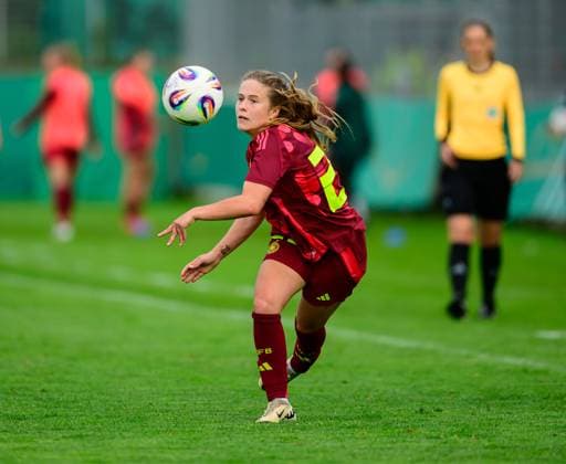 Nia Szenk (Deutschland U23, 22), Deutschland vs. USA, Fussball, Frauen, U23 Laenderspiel, Testspiel, Spielzeit 2024 2025, 02.06.2025 DFB REGULATIONS PROHIBIT ANY USE OF PHOTOGRAPHS AS IMAGE SEQUENCES AND OR QUASI-VIDEO, Eibner-Pressefoto Andreas Ulmer Deutschland vs. USA, Fussball, Frauen, U23 Laenderspiel, Testspiel, Spielzeit 2024 2025, 02.06.2025 Pforzheim Copyright: xEibner-Pressefoto AndreasxUlmerx EP_AUR