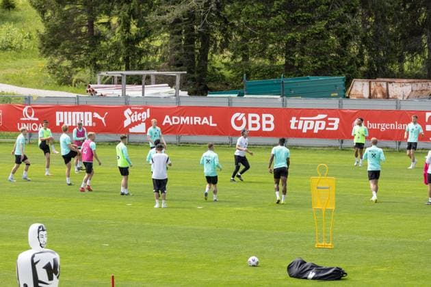 SOCCER - NL, AUT vs ROU SEEFELD,AUSTRIA,03.JUN.25 - SOCCER - UEFA Nations League, group stage, OEFB international match, Länderspiel, Nationalmannschaft Austria vs Romania, preview, training AUT. Image shows Team AUT.  GEPAxpictures xMichaelxKristen