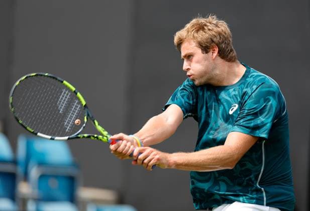 3rd June 2025; Edgbaston Priory Club, Birmingham, England: Lexus Birmingham Open Tennis, Day 2; Johannus Monday (GBR) in his mens singles match against Coleman Wong (HKG)  ActionPlus12797821 RogerxEvans