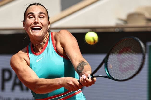 Aryna Sabalenka, BLR, during quarterfinals of 2025 French Open at Roland Garros, Paris, 03 06 2025; -