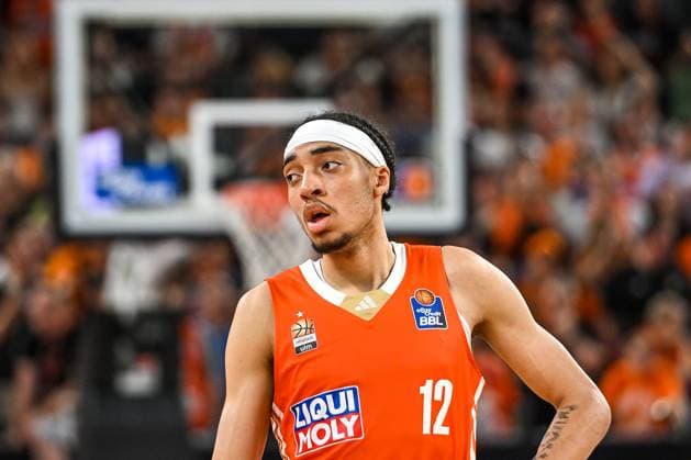GER, BBL, Playoffs, ratiopharm Ulm vs FIT One Würzburg Baskets 01.06.2025, ratiopharm arena, Neu-Ulm, GER, BBL, Playoffs, ratiopharm Ulm vs FIT One Würzburg Baskets, im Bild Noa Essengue (Ulm, 12)