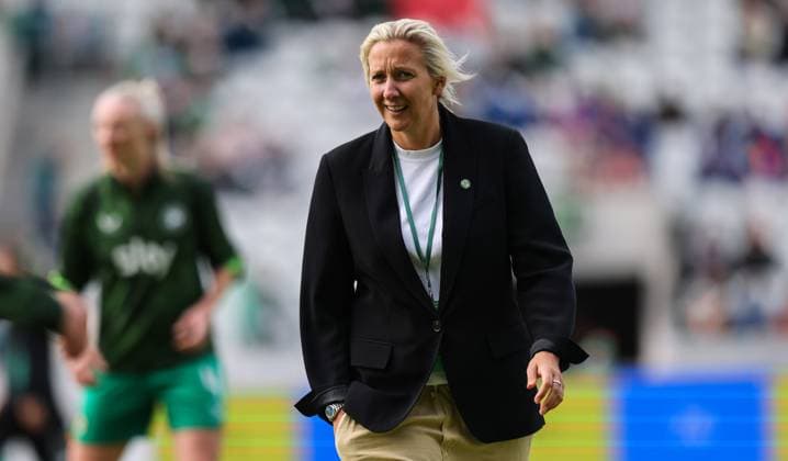 UEFA Women s Nations League 2025, Pairc Ui Chaoimh, Cork 3 6 2025 Republic of Ireland WNT vs Slovenia Ireland Head Coach Carla Ward Carla Ward 3 6 2025  Copyright: x INPHO RyanxByrnex RB1_9238