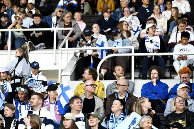 Fans before the Women s UEFA Nations League Group B3 football match between Finland and Serbia in Helsinki, Finland, on June 3, 2025. Helsinki Finland LKFTJK20250603195714COZD  Copyright: xEmmixKorhonenx LKFTJK20250603195714COZD