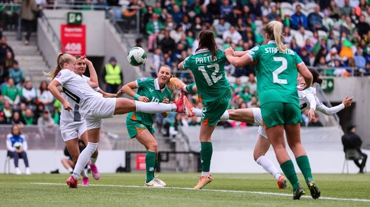 UEFA Women s Nations League 2025, Pairc Ui Chaoimh, Cork 3 6 2025 Republic of Ireland WNT vs Slovenia Ireland™s Anna Patten attempts a shot Anna Patten attempts a shot 3 6 2025  Copyright: x INPHO RyanxByrnex RB2_5629