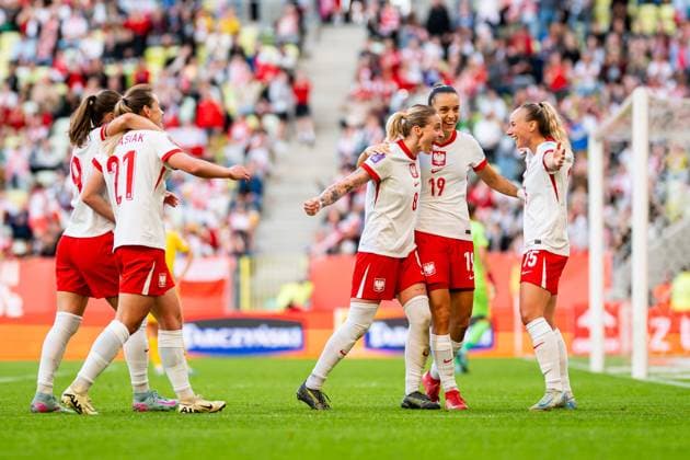03.06.2025 GDANSK ( POLAND ) PILKA NOZNA KOBIET ( WOMEN™S FOOTBALL ) MECZ UEFA LIGI NARODOW POLSKA - RUMUNIA ( WOMEN™S UEFA NATIONS LEAGUE MATCH POLAND - ROMANIA ) NZ Ewelina Kamczyk radosc bramka gol na 1:0 FOTO MATEUSZ SLODKOWSKI CYFRASPORT NEWSPIX.PL --- Newspix.pl POLAND OUT!  20250603_CS_MS_084