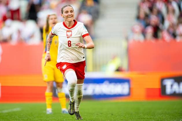 03.06.2025 GDANSK ( POLAND ) PILKA NOZNA KOBIET ( WOMEN™S FOOTBALL ) MECZ UEFA LIGI NARODOW POLSKA - RUMUNIA ( WOMEN™S UEFA NATIONS LEAGUE MATCH POLAND - ROMANIA ) NZ Ewelina Kamczyk radosc bramka gol na 1:0 FOTO MATEUSZ SLODKOWSKI CYFRASPORT NEWSPIX.PL --- Newspix.pl POLAND OUT!  20250603_CS_MS_086