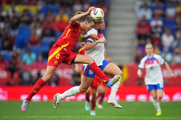Irene Paredes of Spain and Alessia Russo of England Spain Women v England Women, UEFA Women s Nations League - League A - Group 3, Football, RCDE Stadium, Barcelona, Spain - 03 Jun 2025 EDITORIAL USE ONLY No use with unauthorised audio, video, data, fixture lists, club league logos or live services. Online in-match use limited to 120 images, no video emulation. No use in betting, games or single club league player publications. Copyright: xBaguxBlanco Shutterstockx 15338013bn