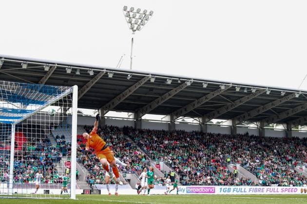 UEFA Women s Nations League 2025, Pairc Ui Chaoimh, Cork 3 6 2025 Republic of Ireland WNT vs Slovenia Slovenia™s Zala MerÅ¡nik can™t stop Saoirse Noonan of Ireland™s first goal Zala MerÅ¡nik can™t stop Saoirse Noonan first goal 3 6 2025  Copyright: x INPHO BenxBradyx BB3_0435