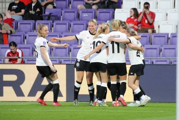 03.06.2025, xgrfx, Fussball UEFA Women s Nations League , Österreich - Deutschland v.l. Tor, Sydney Lohmann (Deutsche Frauennationalmannschaft) (DFL DFB REGULATIONS PROHIBIT ANY USE OF PHOTOGRAPHS as IMAGE SEQUENCES and or QUASI-VIDEO) Wien