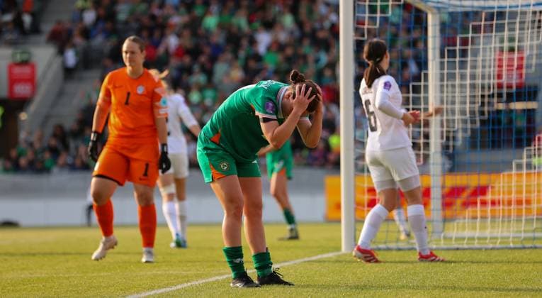 UEFA Women s Nations League 2025, Pairc Ui Chaoimh, Cork 3 6 2025 Republic of Ireland WNT vs Slovenia Ireland s Emily Murphy reacts to a missed chance Emily Murphy reacts to a missed chance 3 6 2025  Copyright: x INPHO RyanxByrnex RB2_6629