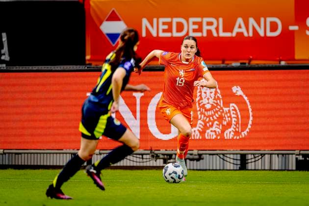 Netherlands midfielder Wieke Kaptein during the match Netherlands - Scotland (women) at the Koning Willem II stadium for the UEFA Nations League women season 2024-2025 in TILBURG, Netherlands on 3 june 2025, (photo by Marcel van Dorst EYE4images DeFodi Images)
