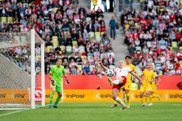03.06.2025 GDANSK ( POLAND ) PILKA NOZNA KOBIET ( WOMEN™S FOOTBALL ) MECZ UEFA LIGI NARODOW POLSKA - RUMUNIA ( WOMEN™S UEFA NATIONS LEAGUE MATCH POLAND - ROMANIA ) NZ Paulina Dudek FOTO MATEUSZ SLODKOWSKI CYFRASPORT NEWSPIX.PL --- Newspix.pl POLAND OUT!  20250603_CS_MS_097