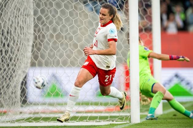 03.06.2025 GDANSK ( POLAND ) PILKA NOZNA KOBIET ( WOMEN™S FOOTBALL ) MECZ UEFA LIGI NARODOW POLSKA - RUMUNIA ( WOMEN™S UEFA NATIONS LEAGUE MATCH POLAND - ROMANIA ) NZ Paulina Tomasiak radosc bramka gol na 2:0 FOTO MATEUSZ SLODKOWSKI CYFRASPORT NEWSPIX.PL --- Newspix.pl POLAND OUT!  20250603_CS_MS_128