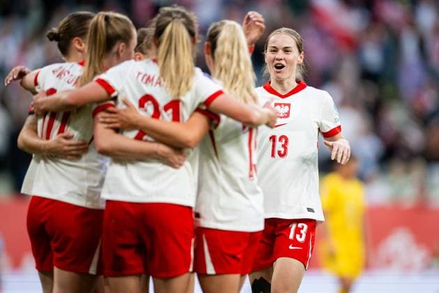 03.06.2025 GDANSK ( POLAND ) PILKA NOZNA KOBIET ( WOMEN™S FOOTBALL ) MECZ UEFA LIGI NARODOW POLSKA - RUMUNIA ( WOMEN™S UEFA NATIONS LEAGUE MATCH POLAND - ROMANIA ) NZ Paulina Tomasiak radosc bramka gol na 2:0 Natalia Radkiewicz FOTO MATEUSZ SLODKOWSKI CYFRASPORT NEWSPIX.PL --- Newspix.pl POLAND OUT!  20250603_CS_MS_134