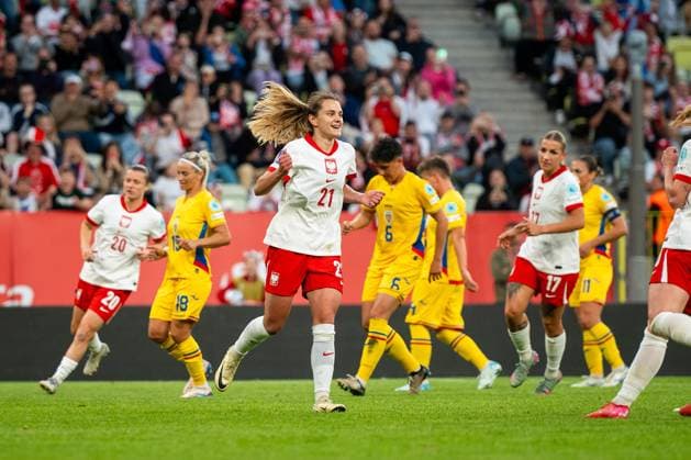 03.06.2025 GDANSK ( POLAND ) PILKA NOZNA KOBIET ( WOMEN™S FOOTBALL ) MECZ UEFA LIGI NARODOW POLSKA - RUMUNIA ( WOMEN™S UEFA NATIONS LEAGUE MATCH POLAND - ROMANIA ) NZ Paulina Tomasiak rzut karny radosc bramka gol na 3:0 FOTO MATEUSZ SLODKOWSKI CYFRASPORT NEWSPIX.PL --- Newspix.pl POLAND OUT!  20250603_CS_MS_138