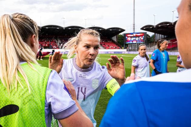 250603 Ada Hegerberg of Norway ahead of the UEFA Women™s Nations League football match between Switzerland and Norway on June 3, 2025 in Sion. Photo: Marius Simensen BILDBYRAN COP 238 bbeng dam football fotball fotboll norge norway soccer sveits switzerland uefa women s nations league Copyright: MARIUSxSIMENSEN BB250603BB661