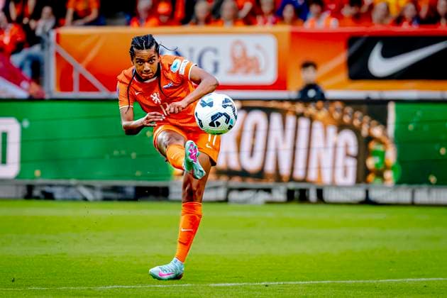 Netherlands forwarder Esmee Brugts during the match Netherlands - Scotland (women) at the Koning Willem II stadium for the UEFA Nations League women season 2024-2025 in TILBURG, Netherlands on 3 june 2025, (photo by Marcel van Dorst EYE4images DeFodi Images)
