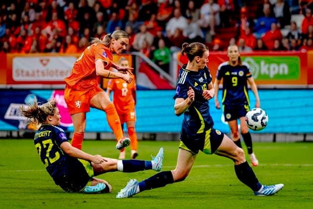 Sport Bilder des Tages Netherlands midfielder Jill Roord during the match Netherlands - Scotland (women) at the Koning Willem II stadium for the UEFA Nations League women season 2024-2025 in TILBURG, Netherlands on 3 june 2025, (photo by Marcel van Dorst EYE4images DeFodi Images)