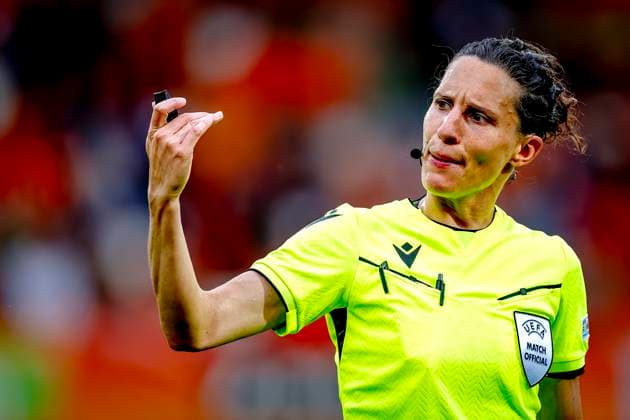Referee Silvia Gasperotti during the match Netherlands - Scotland (women) at the Koning Willem II stadium for the UEFA Nations League women season 2024-2025 in TILBURG, Netherlands on 3 june 2025, (photo by Marcel van Dorst EYE4images DeFodi Images)