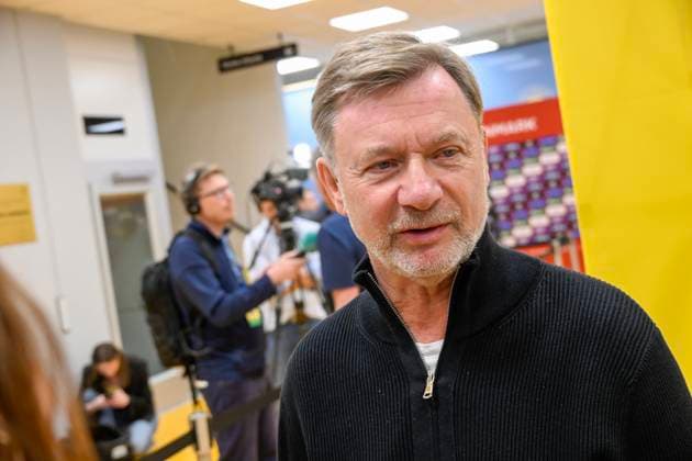 STOCKHOLM, SVERIGE 20250603 Sveriges förbundskapten Peter Gerhardsson efter tisdagens match mellan Sverige och Danmark i Nations League, damer, divison A, grupp 4, pa Strawberry Arena. STOCKHOLM SVERIGE x10050x