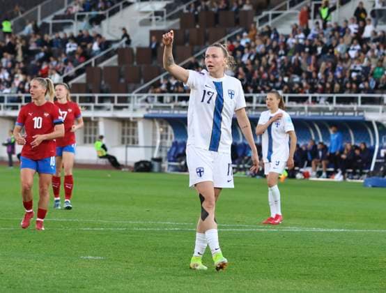 Sanni Franssi (17 Finland) during the UEFA Women s Nations League game between Finland and Serbia at the Olympic Stadium, Helsinki, Finland, on Tuesday, 03 June, 2025. (Bettina Weissensteiner SPP) Copyright: xBettinaxWeissensteinerx xSPPx spp-en-BeWeSp-D02A6370